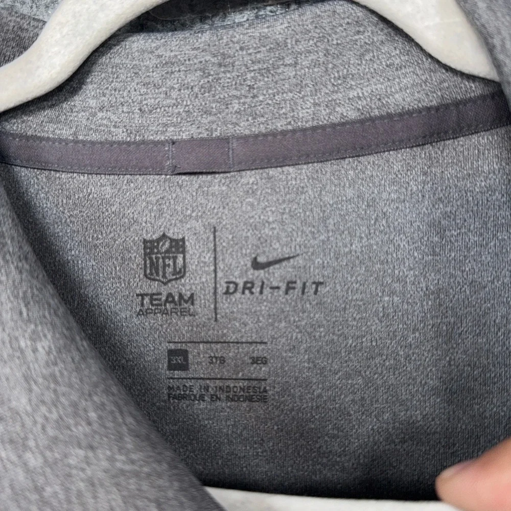 Nike Polo Shirt Mens 3XL Gray Super Bowl LIII Patch Dri-FIT NFL Team Apparel